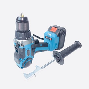 Taladro percutor inalámbrico de 20V de alta potencia con batería de litio, taladro manual recargable de 13 mm con alto torque y función de destornillador. - Product Image 1