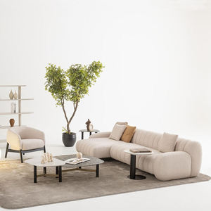 Cómodo Sofá Seccional Cuadrado para Sala de Estar, Chaise Longue Moderno Tapizado en Tela de Terciopelo, Personalizable para el Hogar y la Escuela - Product Image 1