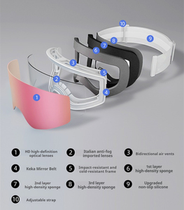 משקפי סקי/סנובורד חיצוניים, ייצור בהתאמה אישית (OEM) עם לוגו, מסגרת נטולת מסגרת, רטרו, נגד אדים, לנשים וגברים - Product Image 4