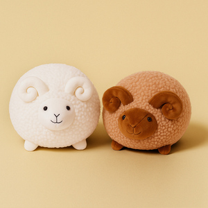 Creativo carino cuscino di pecora in peluche e grasso per bambini bambola di casa nuova pecora giocattoli di peluche di capra animale di peluche - Product Image 2
