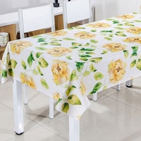 Nappe de table en PVC de luxe RNPT, résistante à l'huile, imperméable, anti-taches, avec motif floral imprimé, pour la maison, les fêtes, les occasions spéciales, style aquarelle