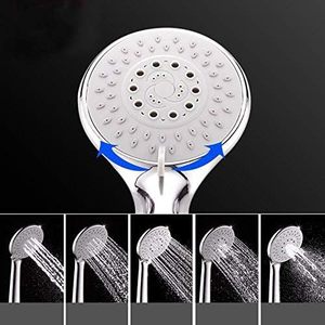 Pommeau de douche moderne en plastique chromé à 3 voies, à économie d'eau, avec fonction pluie - Product Image 3