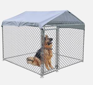 Petit chenil extérieur en métal galvanisé pour chiens Cage robuste pour parc Pet Run Clôture Cage d'exercice avec toit - Product Image 5