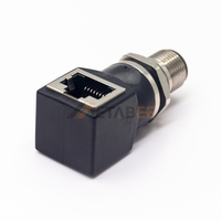Câble adaptateur Ethernet M12 D-Code mâle vers RJ45 femelle 4 broches Cat5e Cat6 Cat7 Connecteur de liaison de données industrielle Profinet