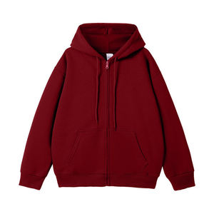 Sweatshirts à fermeture éclair personnalisés en coton doux Pull à capuche uni vierge pour l'uniforme de travail Vêtements de sport <span class=keywords><strong>Prix</strong></span> de gros ODM OEMS - Product Image 3