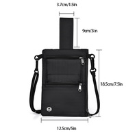 Porte-cartes d'identité, porte-passeport, porte-cartes de voyage, porte-billets multifonction RFID, portefeuille bandoulière, pochette pour téléphone, unisexe
