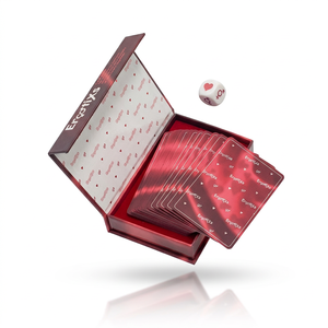 Interaktives Kartenspiel für Paare 50 Karten 11x7cm Beschichtetes Papier Romantisches Herausforderungs-Deck für Liebende mit Magnetbox mit Klappdeckel - Product Image 1