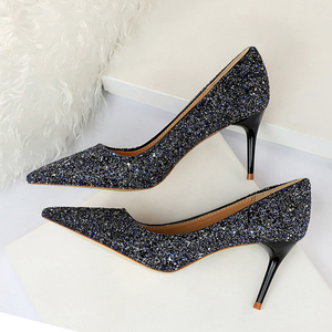 Chaussures à talons aiguilles scintillantes pour femmes, sexy et élégantes, confortables, grandes tailles, pour les soirées d'été - Product Image 4