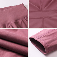 OEM Maßgeschneiderte Solide Fitness-Gym Push-Up Yoga-Hose mit Hoher Taille, Netzstoff-Taschen, Schnelltrocknend, Knöchellang für Damen
