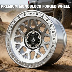 Jantes tout-terrain forgées monobloc de type Beadlock robustes en alliage poli pour 4x4, SUV, camion, et tout-terrain dans le désert - Product Image 2