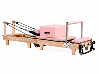 Reformer Pilates pliable en bois d’érable avec pieds réglables Machine de fitness professionnelle pour studio et maison
