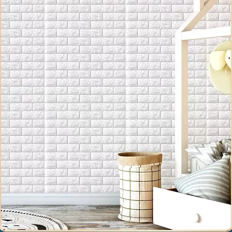 Peel and stick Papier Peint Self Adhesive Wall Paper Roll House Decor 3d Brick PE Wallpaper Foam