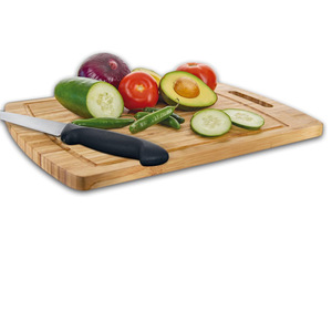 Planche à découper en bambou rectangulaire, épaisse, antibactérienne, pour la préparation des fruits et légumes en cuisine - Product Image 1
