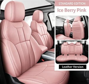 Coprisedili di Lusso in Pelle Nappa YMSD Modello 04 Personalizzati, Set da 5 Pezzi con Supporto Lombare, Resistenti all'Usura per Tutte le Stagioni, con Fessure per Airbag - Product Image 1