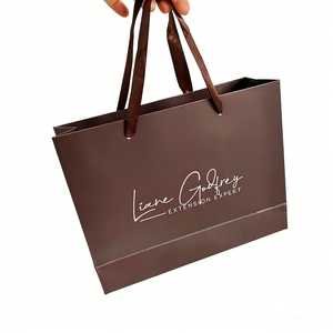 Bolsa de Papel Ecológica de Lujo para Café, Personaliza con tu Propio Logotipo, para Empaque de Ropa/Zapatos, Bolsas de Regalo Rosadas - Product Image 3