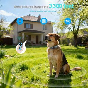 Nuevo Collar de Adiestramiento para Perros Recargable, Resistente al Agua, con Control Remoto, Luz LED, Modos de Vibración y Choque, Alcance de 3300 pies - Product Image 3