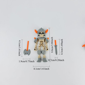Figuras de acción de guerreros esqueletos con armas, juguete de ciencia ficción de fantasía para niños, modelo impreso en 3D - Product Image 2