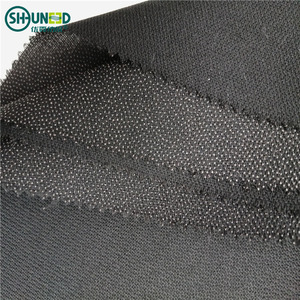 Tela de sarga de poliéster para traje, tejido entrelazado, Fusible, buena calidad - Product Image 3