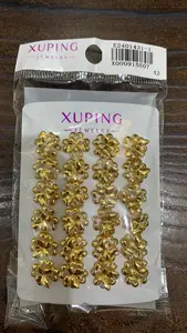 Xuping ต่างหูทองคำ24K สไตล์ดูไบ,ต่างหูเข้าได้กับทุกชุดเครื่องประดับขายส่งฟรีตัวอย่างสีเรียบหรู212