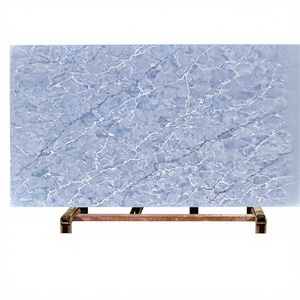 Dalles de quartz jade bleu haut de gamme du Vietnam, 20 mm d'épaisseur, pour cuisines, salles de bain, hôtels et plans de travail de vanité, avec design 3D - Product Image 1