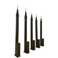 Mât télescopique électrique robuste à vis unique de 15 m, hauteur extensible de 15 m, personnalisation OEM disponible, idéal pour les tours d'antenne