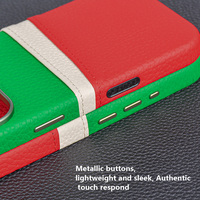 Couverture de téléphone en cuir véritable à motif litchi personnalisable OEM ODM de bonne qualité compatible pour iPhone 17 16 Pro Promax Air
