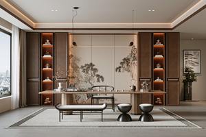 Armoire de présentation de bois massif de style chinois d'Asie du Sud-Est, moderne, pour café et vin, durable, multifonctionnelle pour salon, chambre à coucher, villa - Product Image 2