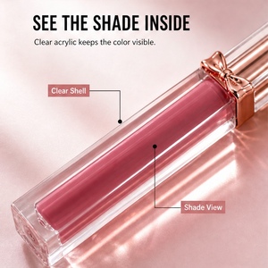 Gloss à lèvres liquide Bow Tube, étiquette privée, fini velours, hydratant, longue tenue, imperméable - Product Image 3