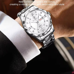 Nuevo Diseño BINBOND 2521 Reloj de Cuarzo para Hombre, Multicolor, Moderno y Popular, con Correa de Acero Inoxidable - Product Image 5