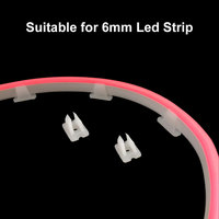 6mm 8mm 12mm 15mm LED Bande Fix Clips Titulaire Connecteur Accessoires Fixation 2835 Neon Light 220V Flexible COB Boucle En Plastique 6000K