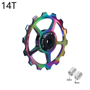 14T pour vélos de route en alliage d'aluminium de haute qualité léger <span class=keywords><strong>Jockey</strong></span> dérailleur poulie <span class=keywords><strong>roue</strong></span> avant arrière Railer <span class=keywords><strong>manivelle</strong></span> pédalier - Product Image 3