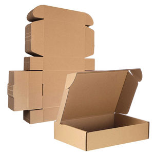 Boîtes d'expédition de cadeaux avec logo personnalisé Boîtes d'emballage pliables en papier kraft ondulé - Product Image 1