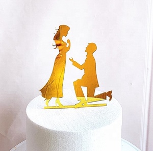 Date INS Acrylique Coeur Mr & Mrs Groom Mariée Gâteau Toppers Pour Femmes Amoureux Mariages Fiançailles Saint Valentin Fête Gâteau Décor - Product Image 4