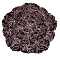 Ensemble de vente chaude napperon rond en rotin design creux napperon en silicone fiable