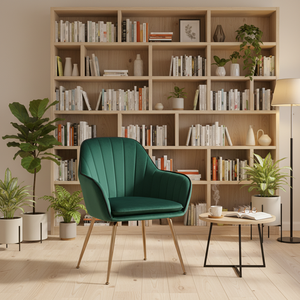 Chaises de salle à manger modernes, marron et blanc, <span class=keywords><strong>chaise</strong></span> de salle à manger en velours tufté, pieds chromés, vert, Fabrica De Cadeiras Estofadas - Product Image 5