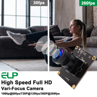Módulo de Cámara USB de Alta Velocidad ELP, Lente Gran Angular de 2.9 mm, 260 FPS a 360P, 120 FPS a 720P, 60 FPS a 1080P, Placa de Cámara Web de Alta Velocidad para Computadora Portátil