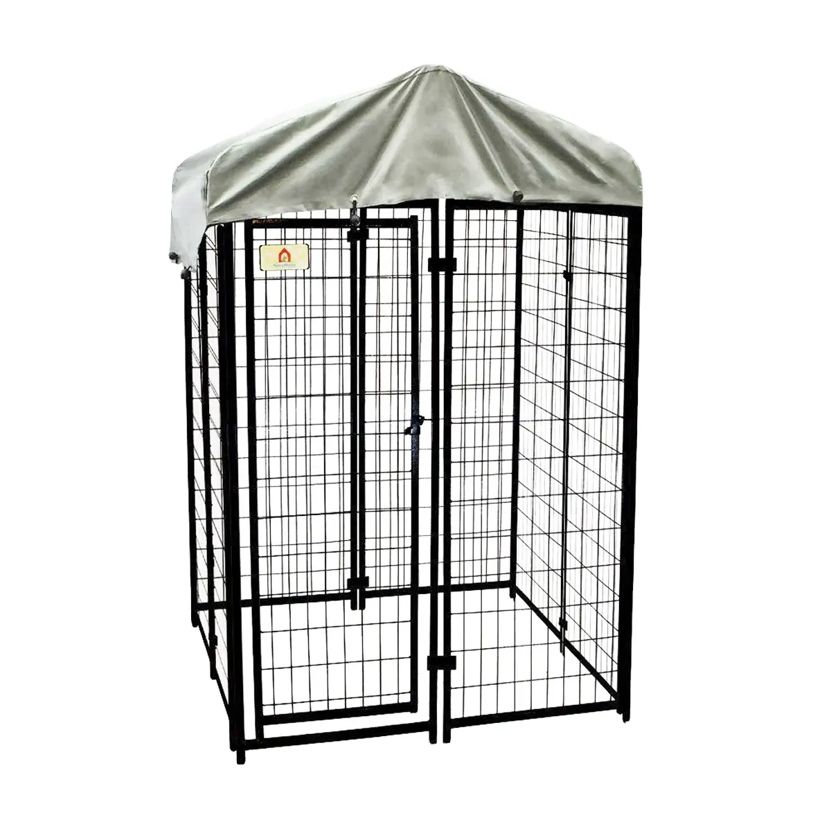 Sıcak daldırma galvanizli köpek çit PVC toz kaplı köpek kulübesi kaynaklı tel örgü zincir bağlantı çit Metal köpek abd için AUS pazarı