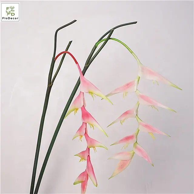 Kunstmatige Gemberbloem Plastic Echte Aanraking Tropische Hangende Planten Kunstmatige Heliconia Bruiloftsfeest Hotel Showroom Decoratie