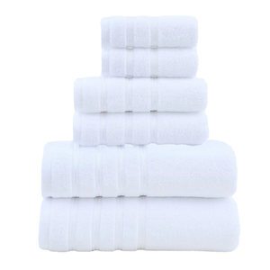 Bath Towels <b>Set</b> Premium 100% Cotton Woven Stripe Quick Dry Highly Absorbent Soft Feel for Daily Use - Product Image 3