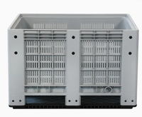 Caisse de stockage logistique pliable en plastique pour fabricants, palette de transport pliable