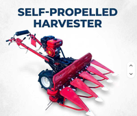 Moissonneuse-batteuse 4 rangs refroidie par eau de 5,6 kW avec une largeur de coupe de 1,2 m pour la récolte du grain, du riz et de l'herbe - Utilisation agricole professionnelle