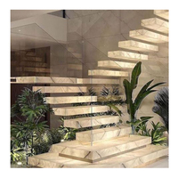 Escaliers flottants en bois au design moderne personnalisé Support caché Escalier duplex pour appartement
