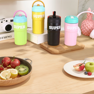 Botellas de agua caliente con vaso de acero inoxidable para niños, botella de bebida para niños, Escuela de bebés con tapa, logotipo personalizado - Product Image 1