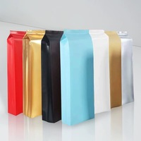 Sachet en plastique écologique de qualité alimentaire, surface mate, imprimé cyan en héliogravure, scellé au milieu, 140 microns, pour 500g de grains de café