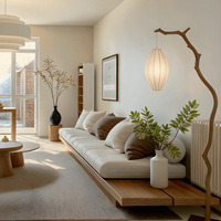 Canapé trois places en bois massif de style Song moderne, avec housse amovible et espace de rangement, design minimaliste pour salon
