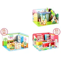 3D-Hauspuzzle für Kinder DIY Handgemachtes Puzzle-Haus Papiermodell Männliches und Weibliches Puzzle-Spielzeug Hersteller auf Lager Großhandel