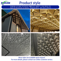 Plafond en grille losangée en alliage d'aluminium facile à nettoyer, ignifuge, imperméable, moderne, pour hôpitaux, écoles, restaurants, hôtels
