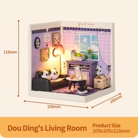 IIECREATE Super Dreammaker Mini Puzzle magnétique 3D DIY en plastique ABS et bois, éducatif pour accessoires de meubles et décoration