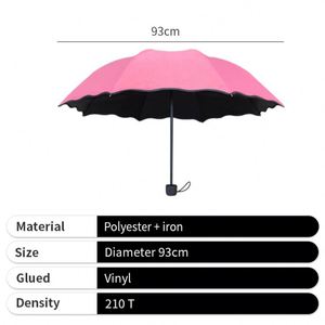 Paraguas Grande de 8 Varillas con Diseño Atractivo, Plegable, Manual, con Revestimiento Negro, Resistente, en Venta, 2025 - Product Image 4