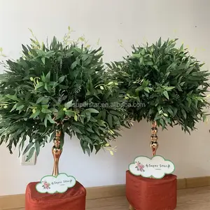 L-492 New Design 60cm Diameter Table Floral Centerpieces Green Flower Ball For Wedding Decoration